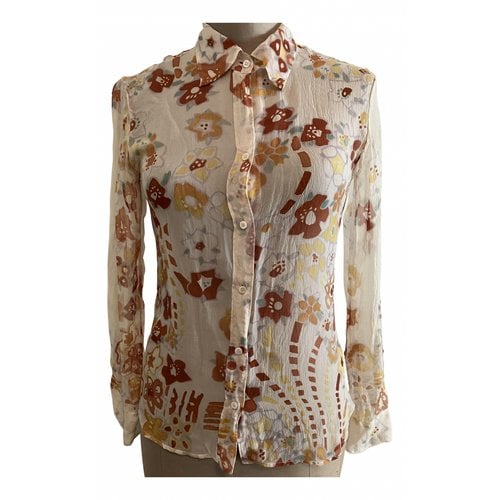 Pre-owned Prada Silk Shirt In Beige