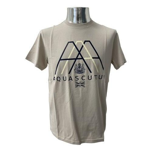 Pre-owned Aquascutum T-shirt In Beige