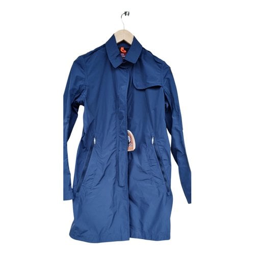 Pre-owned Parajumpers Trench Coat In Blue