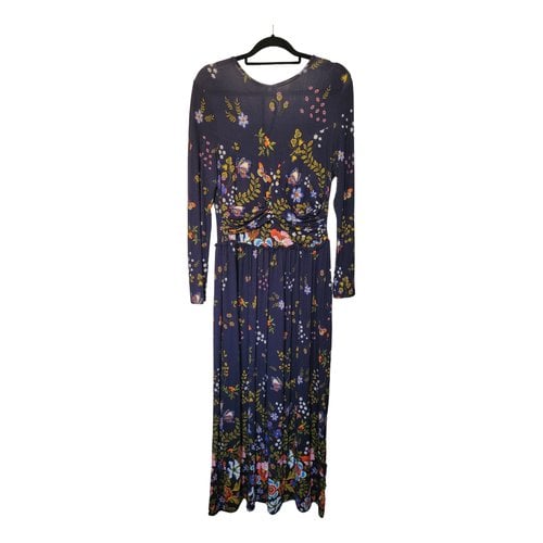 Pre-owned Dolores Promesas Maxi Dress In Navy