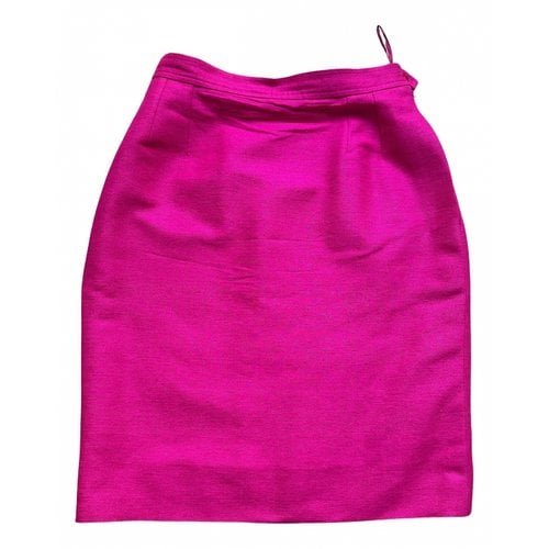 Pre-owned Saint Laurent Silk Mid-length Skirt In Pink