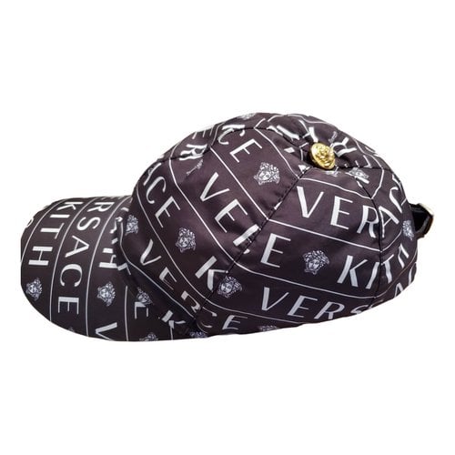 Pre-owned Versace Cloth Hat In Black