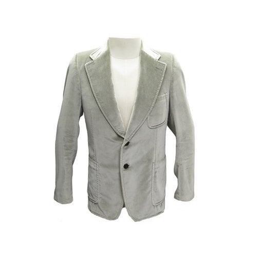 Pre-owned Gucci Velvet Jacket In Grey