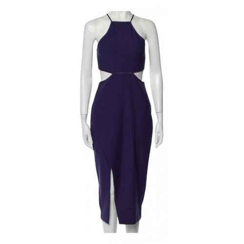 Pre-owned Cinq À Sept Mid-length Dress In Purple