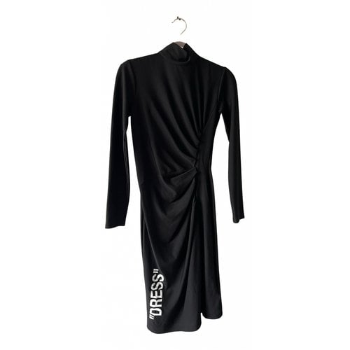 Pre-owned Off-white Mid-length Dress In Black