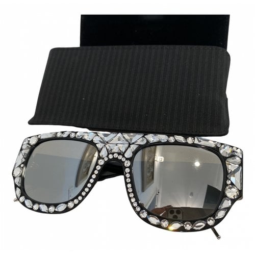 Pre-owned Dolce & Gabbana Oversized Sunglasses In Black