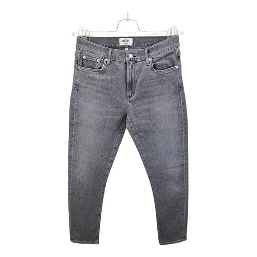 Pre-owned Agolde Straight Jeans In Anthracite