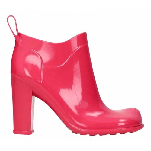 Pre-owned Bottega Veneta Ankle Boots In Pink