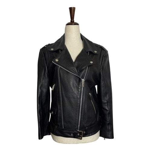 Pre-owned Anine Bing Leather Jacket In Black