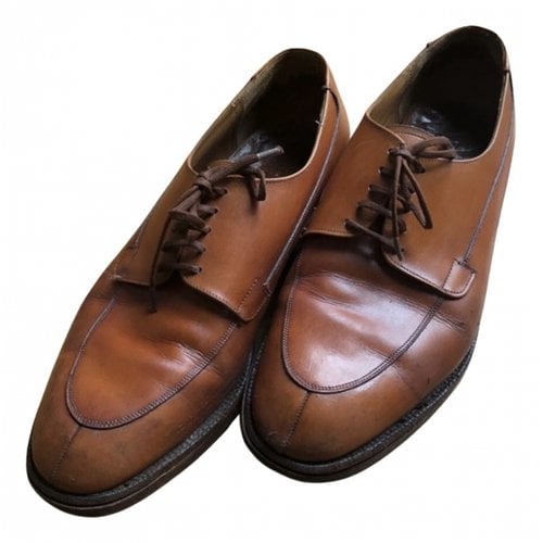 Pre-owned Church's Leather Lace Ups In Camel