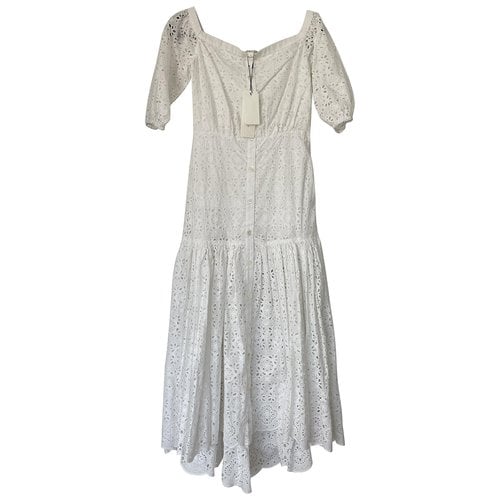 Pre-owned Veronica Beard Maxi Dress In White