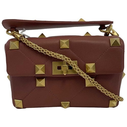 Pre-owned Valentino Garavani Leather Crossbody Bag In Brown