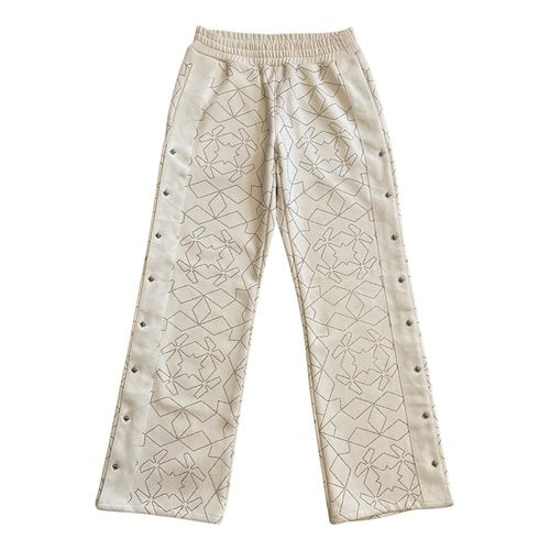 Pre-owned John Richmond Large Pants In White
