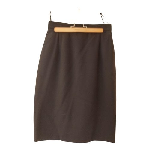 Pre-owned Givenchy Wool Mid-length Skirt In Black