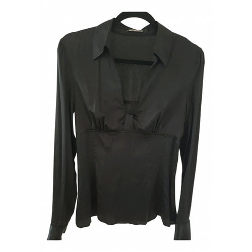 Pre-owned Guess Silk Blouse In Black