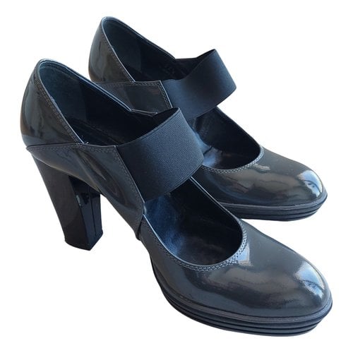 Pre-owned Hogan Leather Heels In Anthracite
