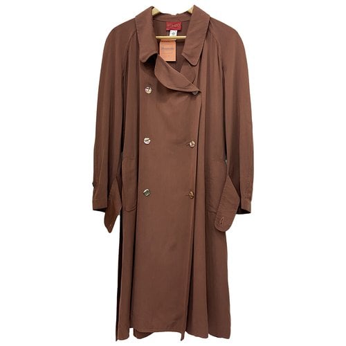 Pre-owned Kenzo Trench Coat In Brown