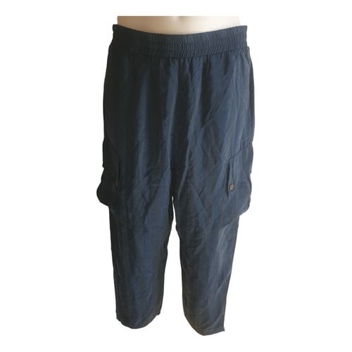 Pre-owned 8pm Straight Pants In Blue