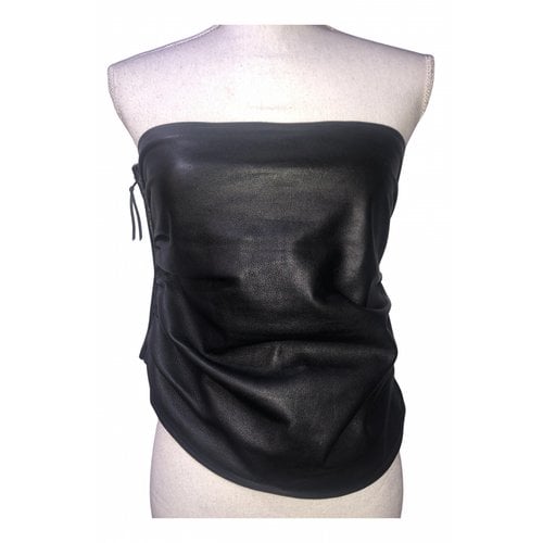 Pre-owned Maison Margiela Leather Corset In Black