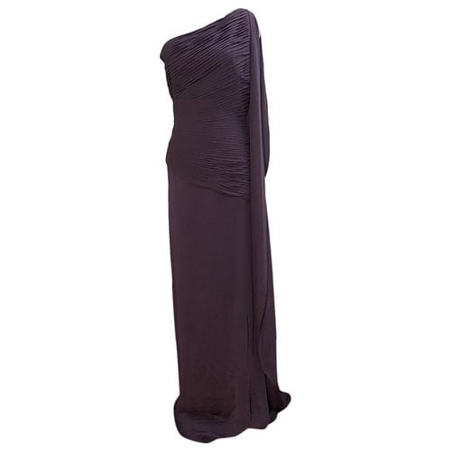 Pre-owned Halston Heritage Maxi Dress In Purple