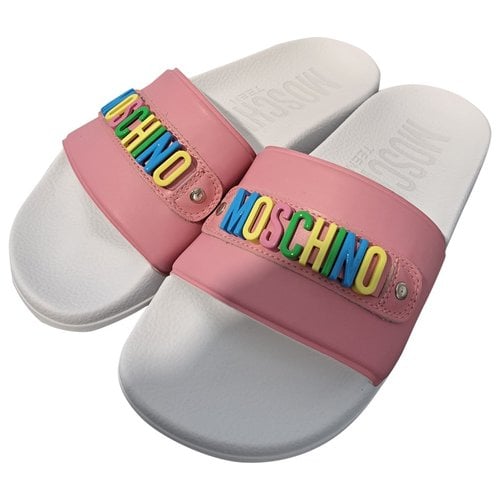 Pre-owned Moschino Sandals In Pink