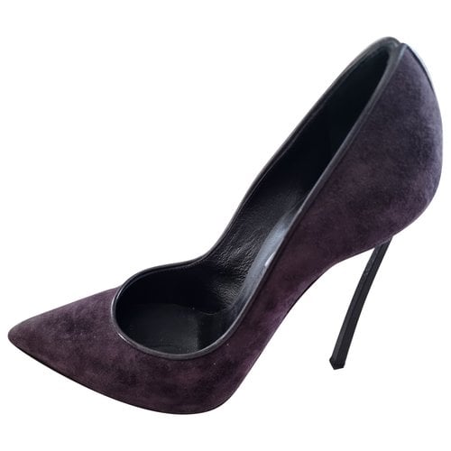 Pre-owned Casadei Leather Heels In Purple