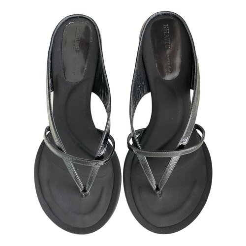 Pre-owned Khaite Leather Sandal In Black