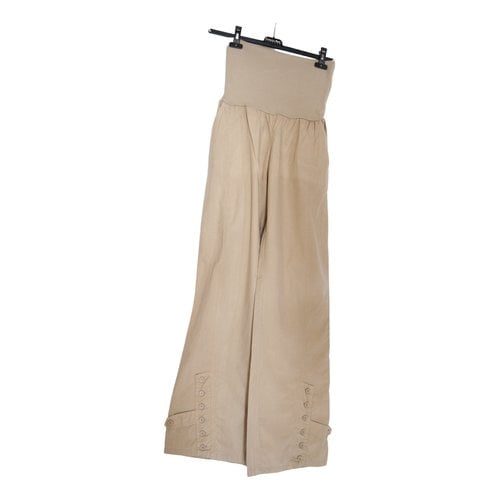 Pre-owned Patrizia Pepe Large Pants In Beige