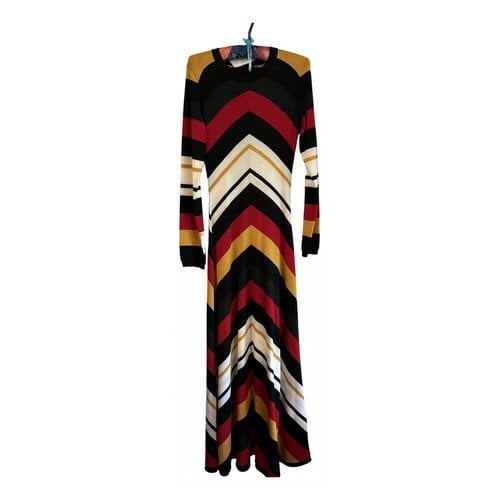 Pre-owned Msgm Wool Maxi Dress In Multicolour
