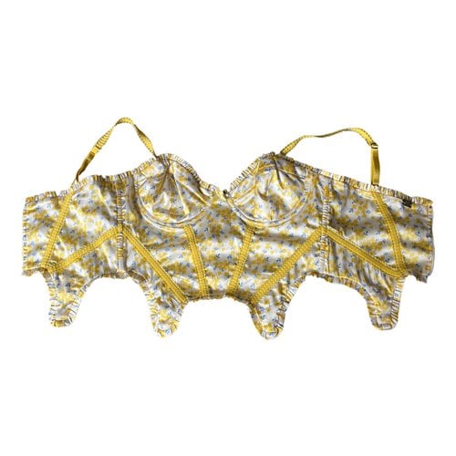 Pre-owned For Love & Lemons Corset In Yellow