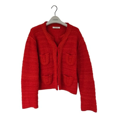 Pre-owned Dorothee Schumacher Wool Cardigan In Red