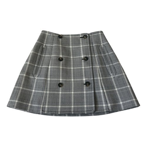 Pre-owned Stella Mccartney Wool Mini Skirt In Grey