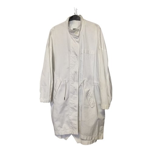 Pre-owned Maison Margiela Trench Coat In White