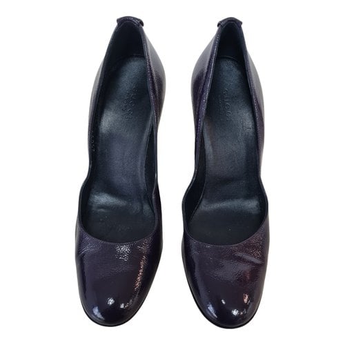 Pre-owned Gucci Patent Leather Heels In Purple