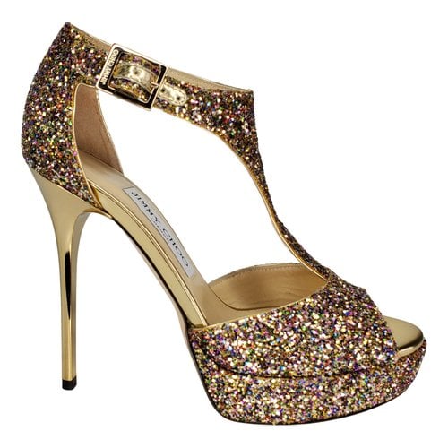 Pre-owned Jimmy Choo Glitter Sandals In Multicolour