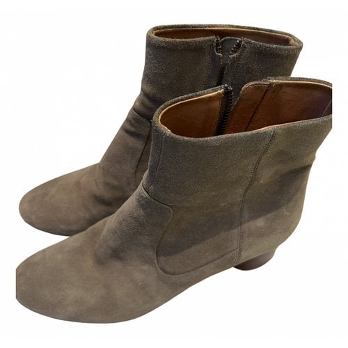 Pre-owned Isabel Marant Deyissa Ankle Boots In Beige