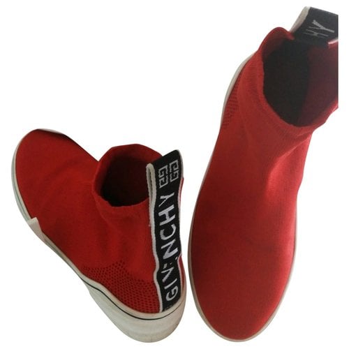 Pre-owned Givenchy Cloth Trainers In Red