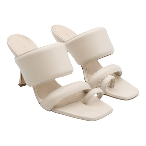 Pre-owned Gia X Pernille Teisbaek Leather Sandal In White