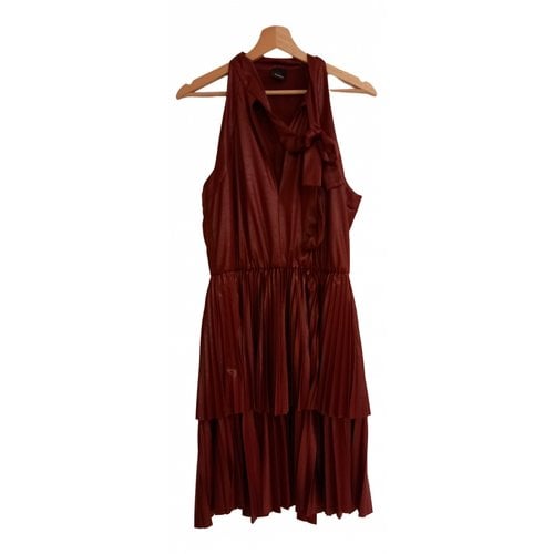Pre-owned Pinko Mid-length Dress In Burgundy