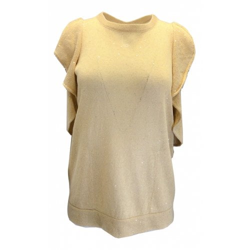 Pre-owned Brunello Cucinelli Linen Jumper In Yellow