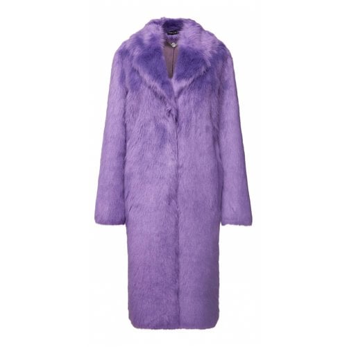 Pre-owned Marc Cain Faux Fur Coat In Purple