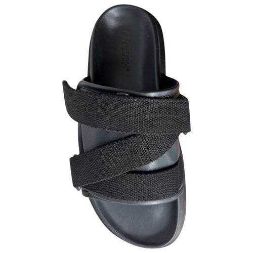 Pre-owned Ambush Leather Sandals In Black