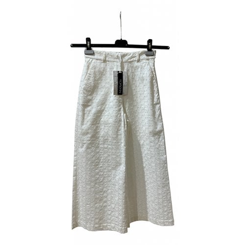 Pre-owned Max & Co Trousers In White
