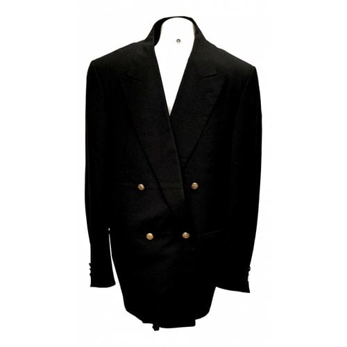 Pre-owned Pal Zileri Wool Vest In Black