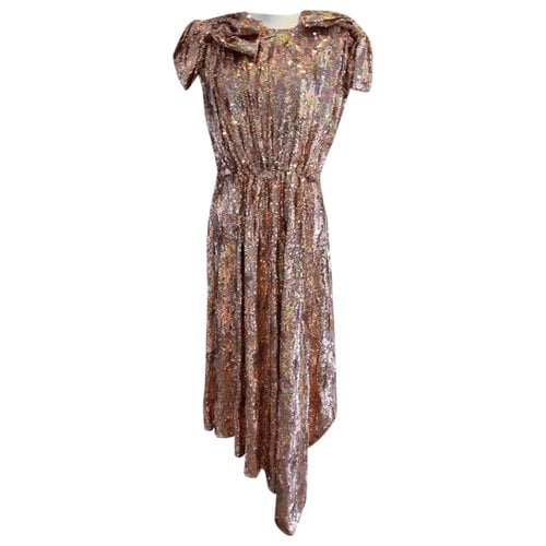 Pre-owned Gucci Mid-length Dress In Gold