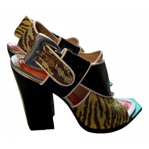 Pre-owned Kenzo Leather Sandal In Multicolour