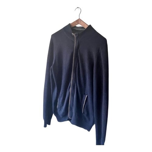 Pre-owned Massimo Dutti Cashmere Pull In Navy