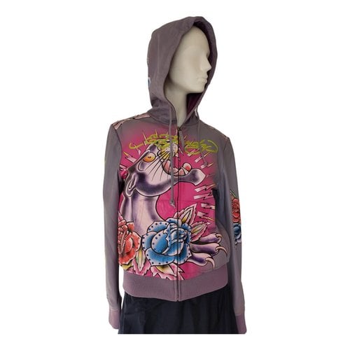 Pre-owned Ed Hardy Leather Sweatshirt In Multicolour
