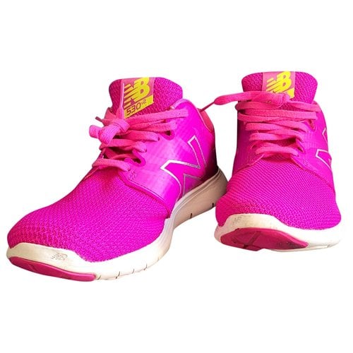 Pre-owned New Balance Cloth Trainers In Pink