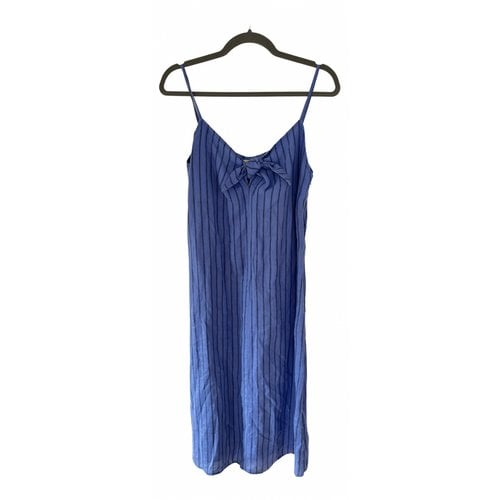 Pre-owned Simon Miller Linen Mid-length Dress In Blue